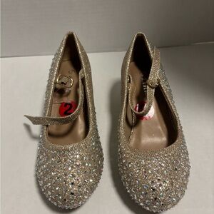 Sparkling Jeweled Mary Jane Flats. Size 2. Never worn.